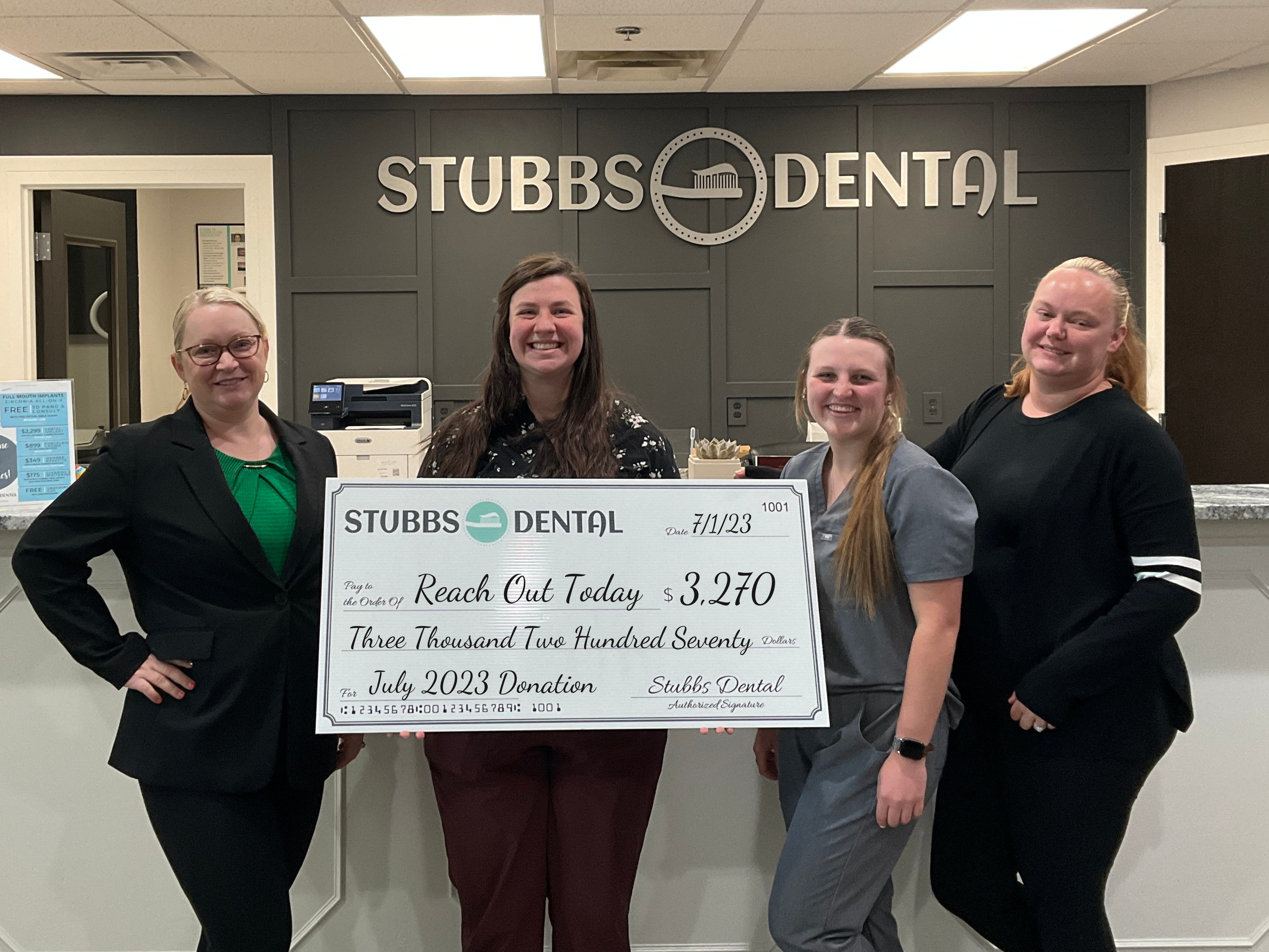 Stubbs Dental Implant Center - Donation Program - Reach Out Today - Utah