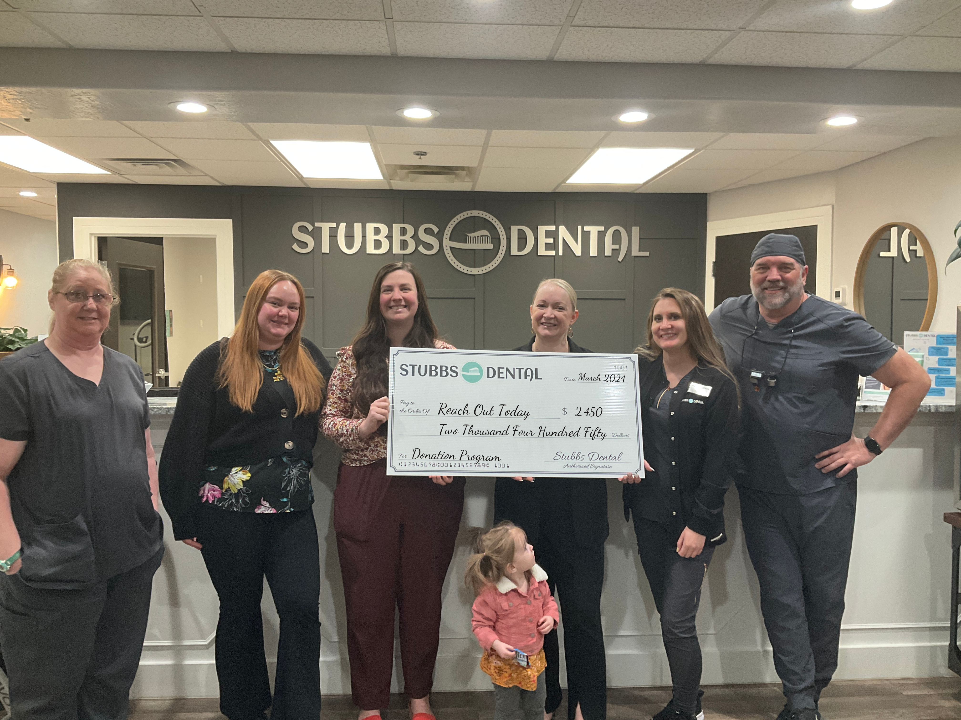 Stubbs Dental Donation to Reach Out Today
